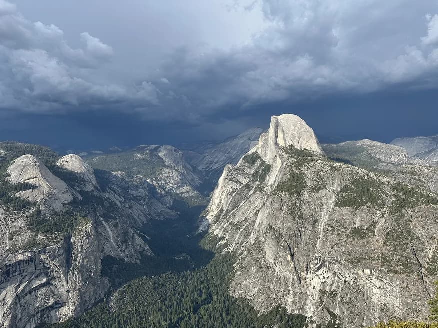 Yes, we climbed Half Dome (the one on the right)
