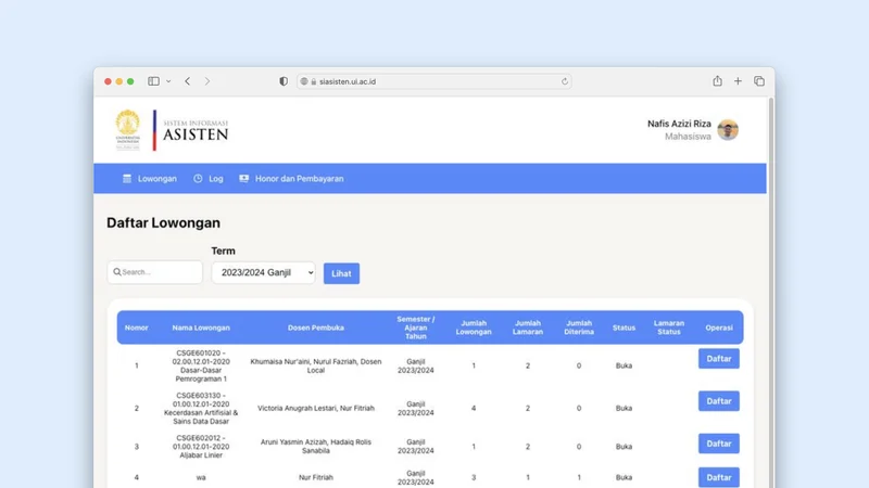 Revamping Siasisten - Taching Assistant Management App